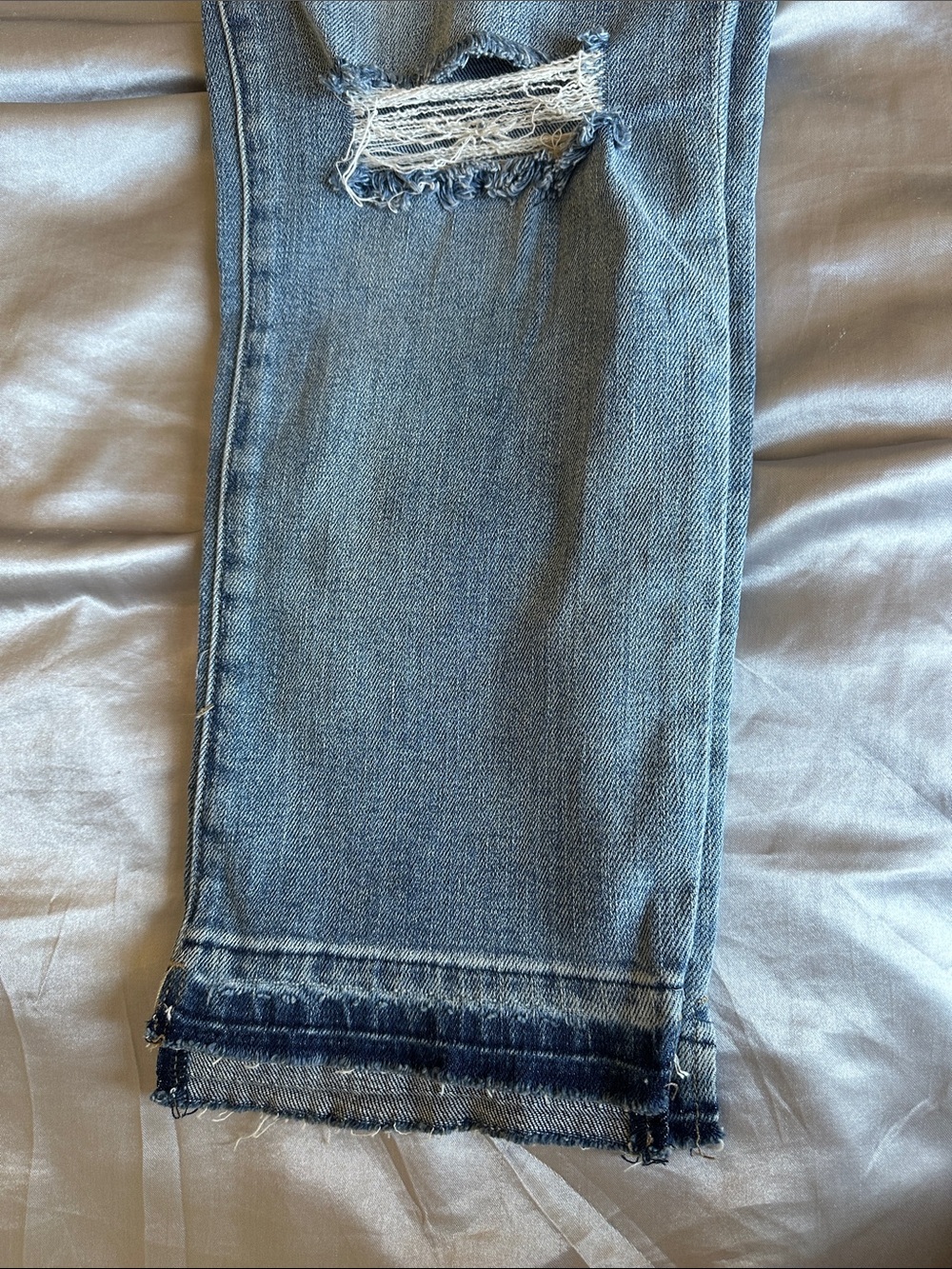 Light Blue Distressed Jeans - Picture 5 of 9